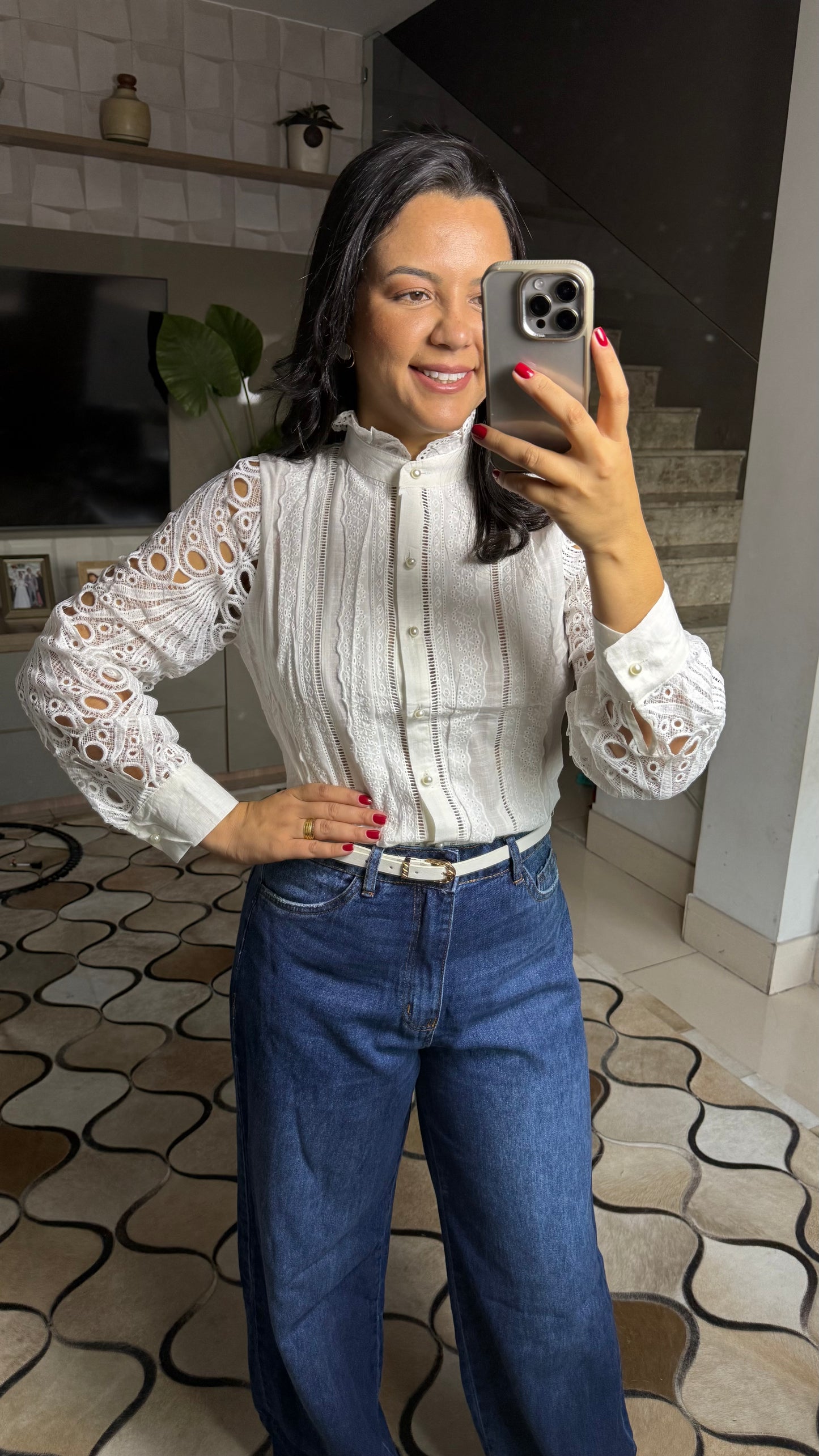 CAMISA QUEEN COM GUIPIR