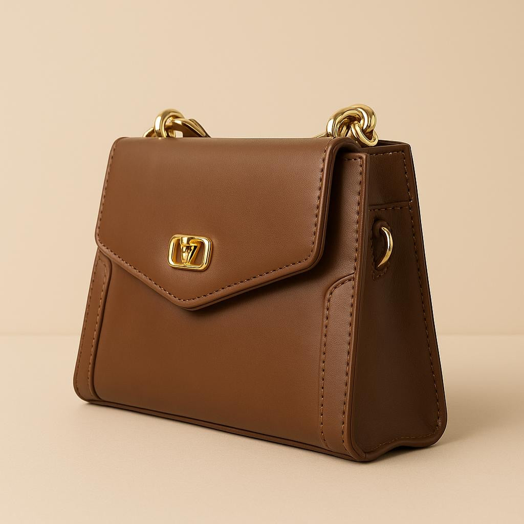 BOLSA LIORA MARROM AVERMELHADO
