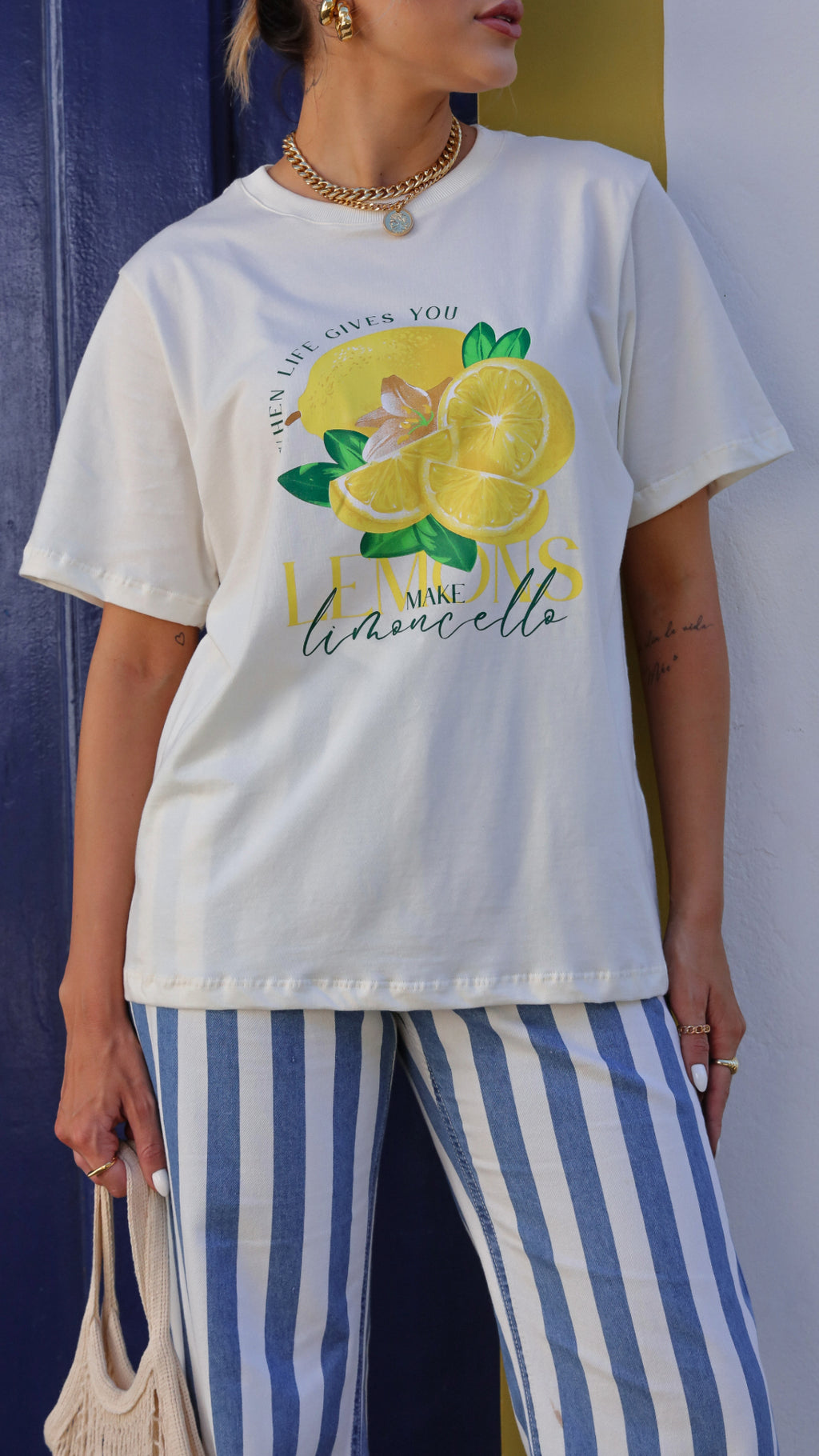 Camiseta LEMONS Off Algodão