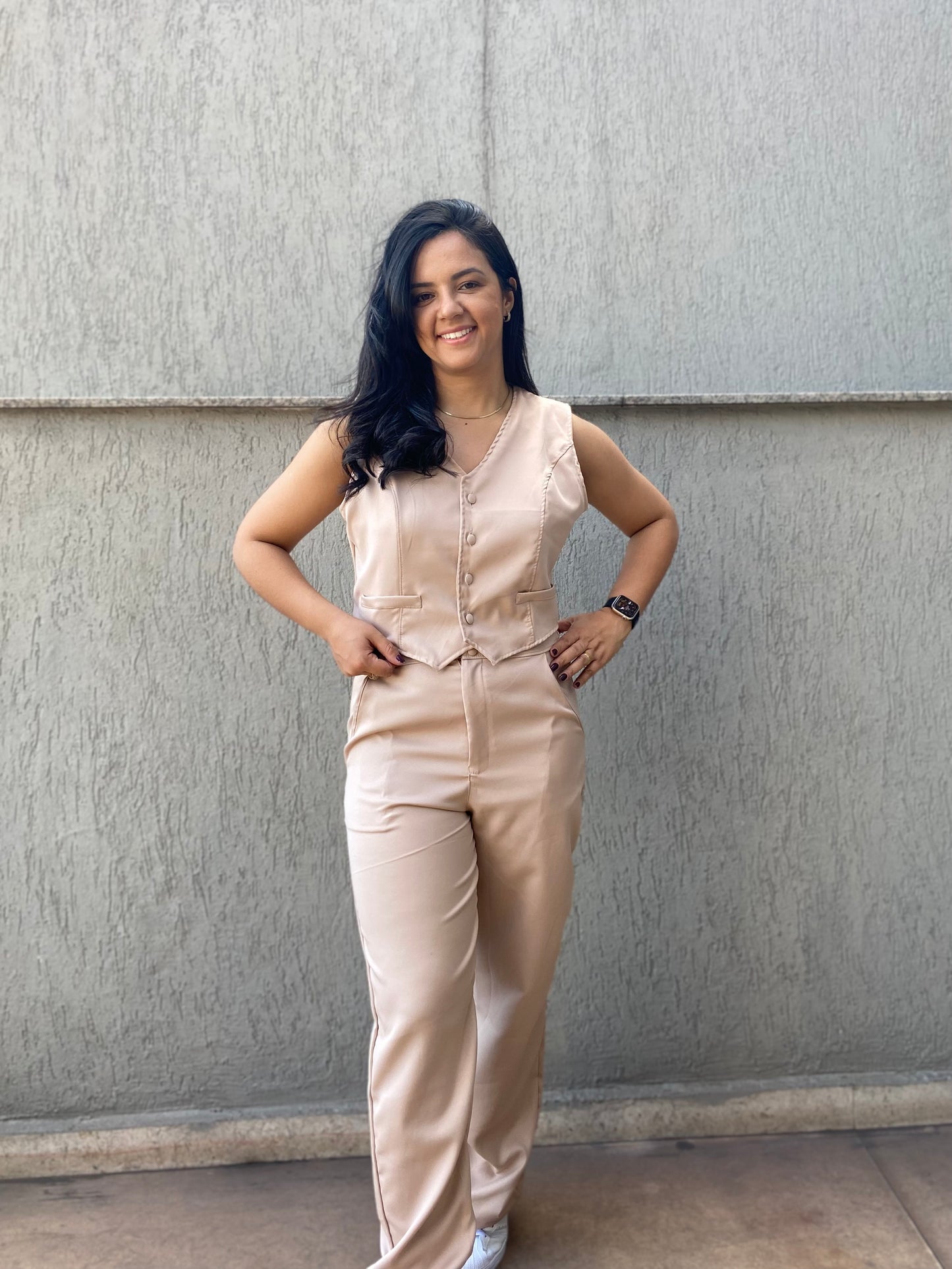 CONJUNTO AYLA | COLETE E CALÇA EM ALFAIATARIA