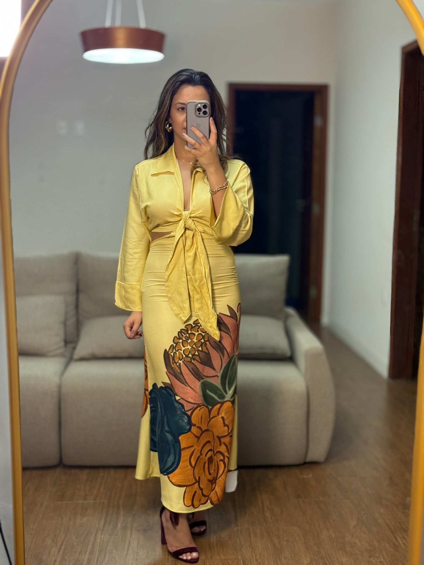 VESTIDO GLAUCIA AMARELO