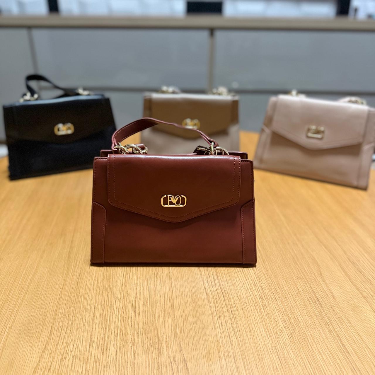BOLSA LIORA MARROM AVERMELHADO