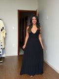 VESTIDO ÁGATA PRETO PLISSADO