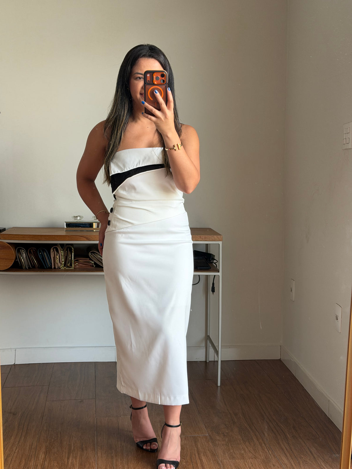 VESTIDO MIDI BICOLOR CATARINA