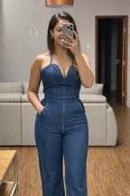 MACACÃO DENIM ELEGANCE