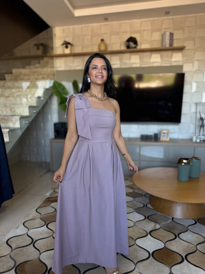 VESTIDO LAÇO LILÁS