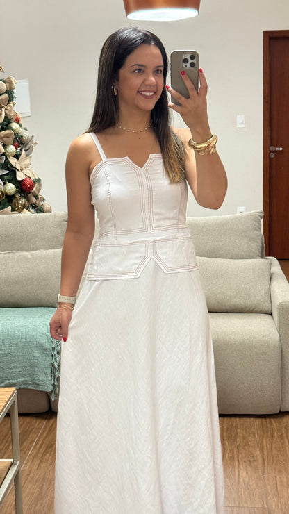 Vestido Serena Midi com Corpete
