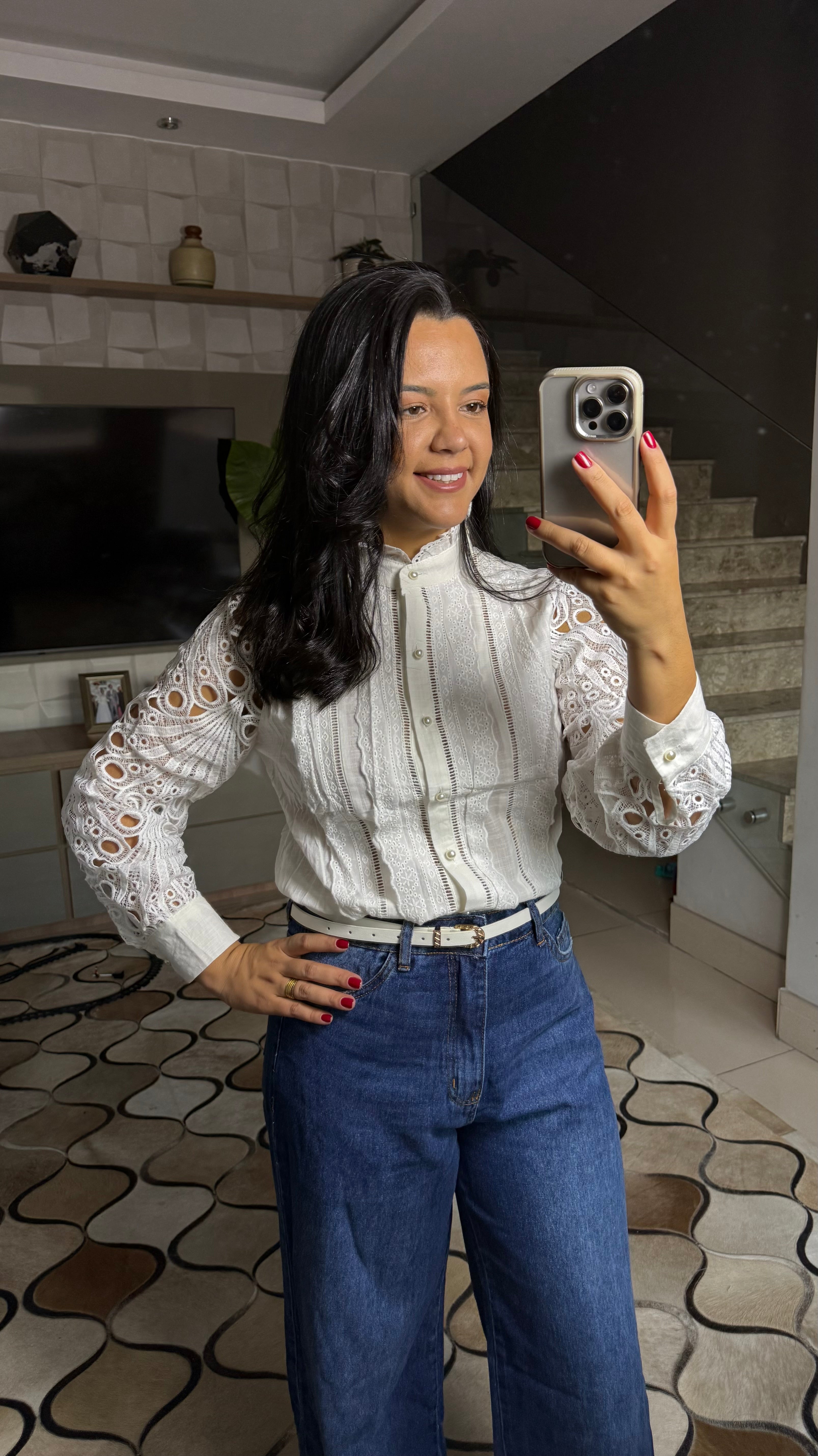 CAMISA QUEEN COM GUIPIR
