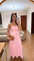 VESTIDO SERENA MIDI COM CORPETE