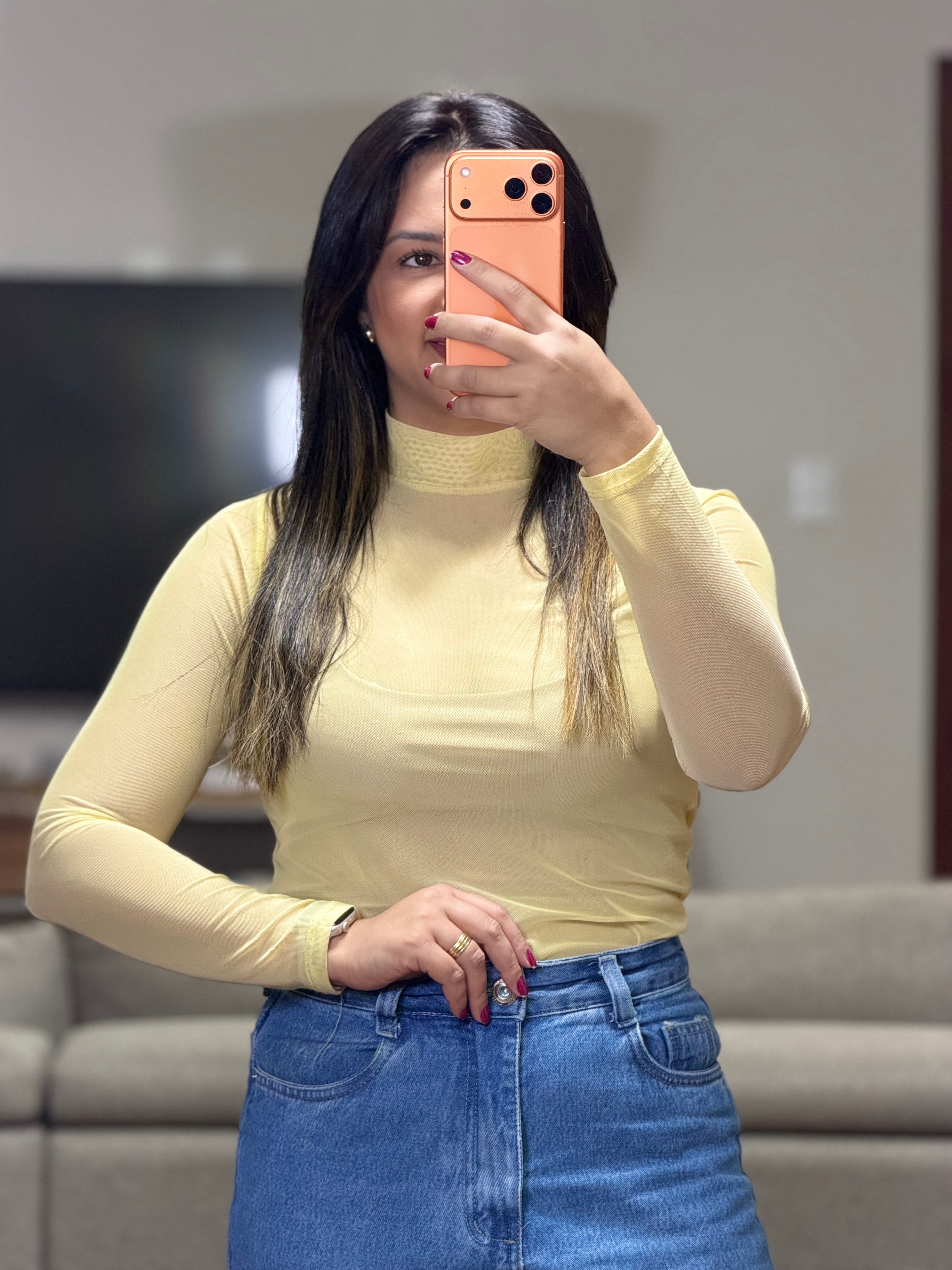 BLUSA TULE MANGA COMPRIDA