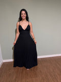 VESTIDO ÁGATA | PRETO PLISSADO