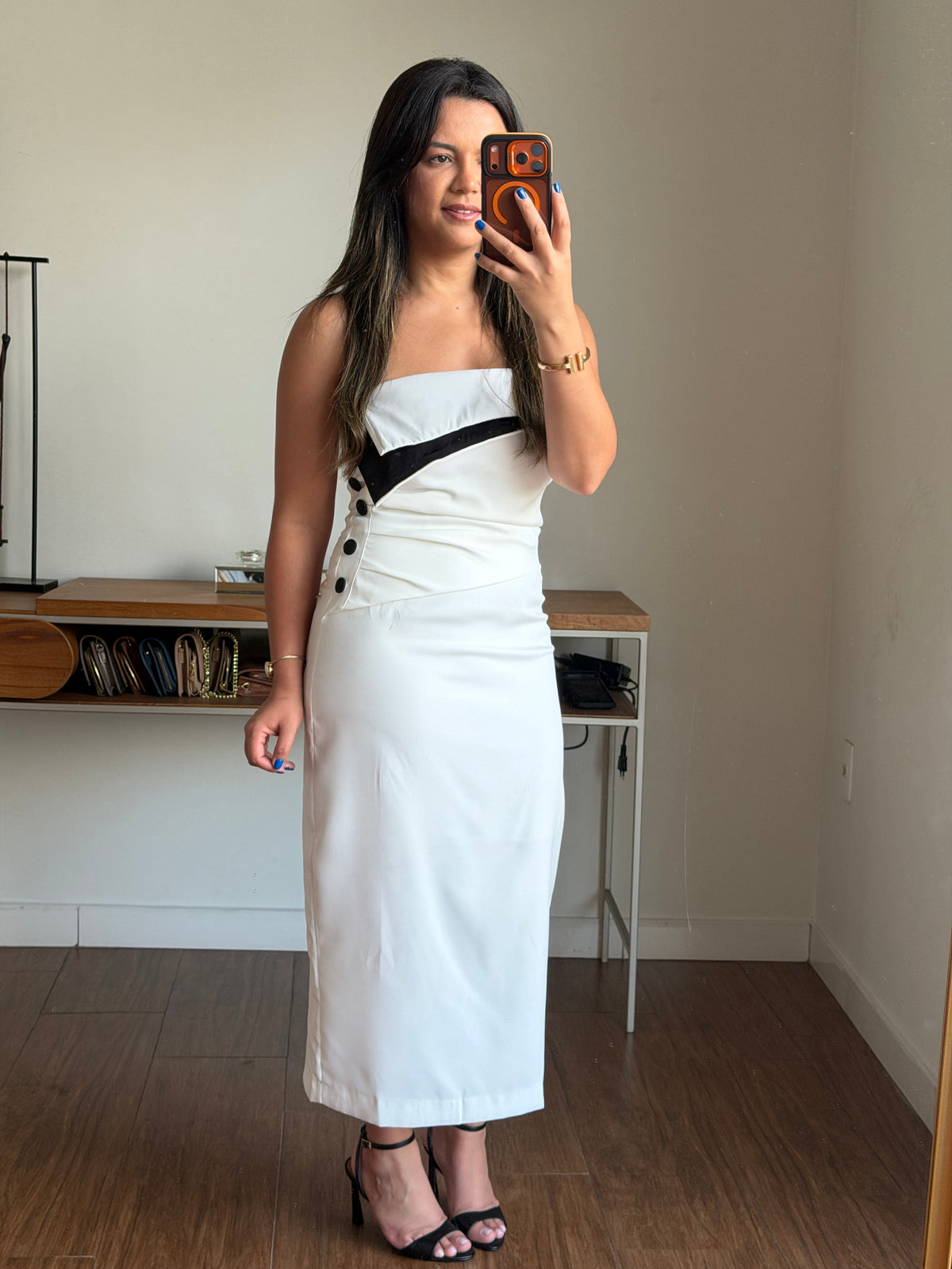 VESTIDO MIDI BICOLOR CATARINA