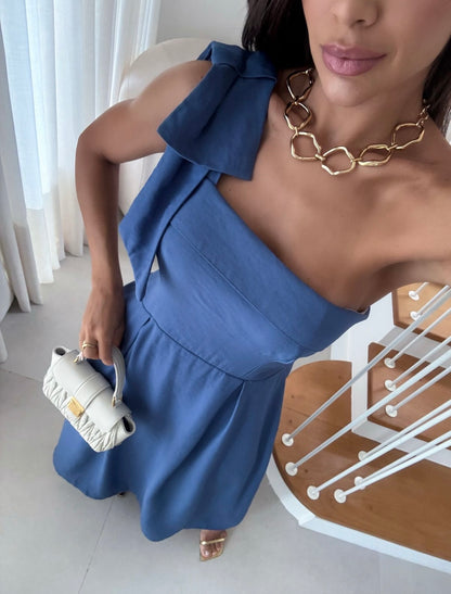 VESTIDO LAÇO AZUL