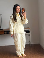 CALÇA BALLOON POSITANO AMARELO MANTEIGA