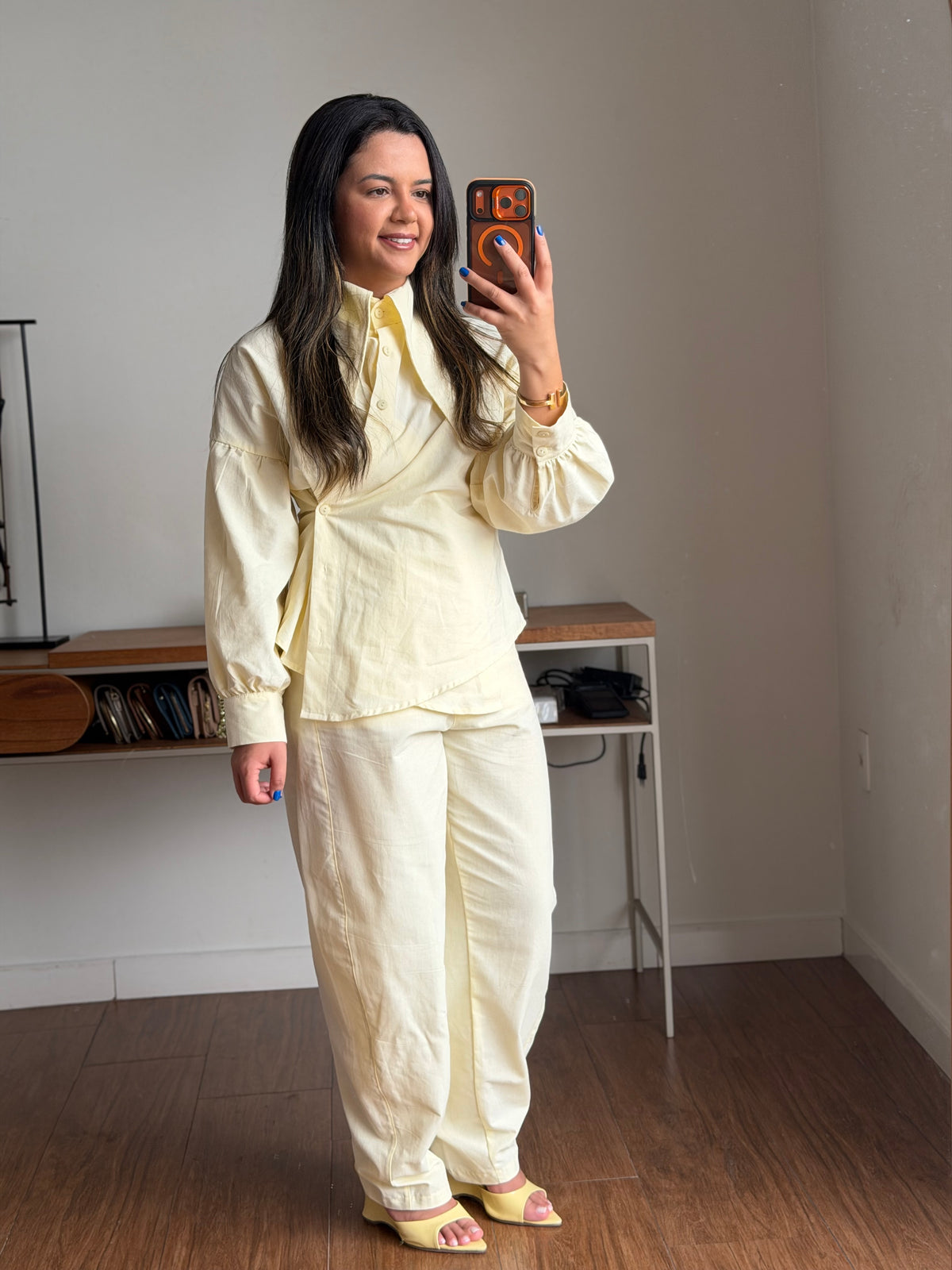CALÇA BALLOON POSITANO AMARELO MANTEIGA