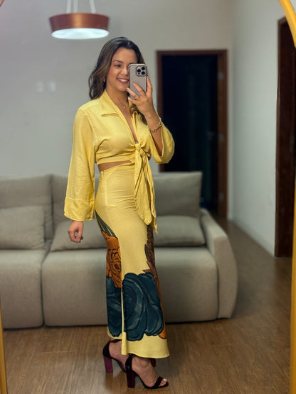 VESTIDO GLAUCIA AMARELO