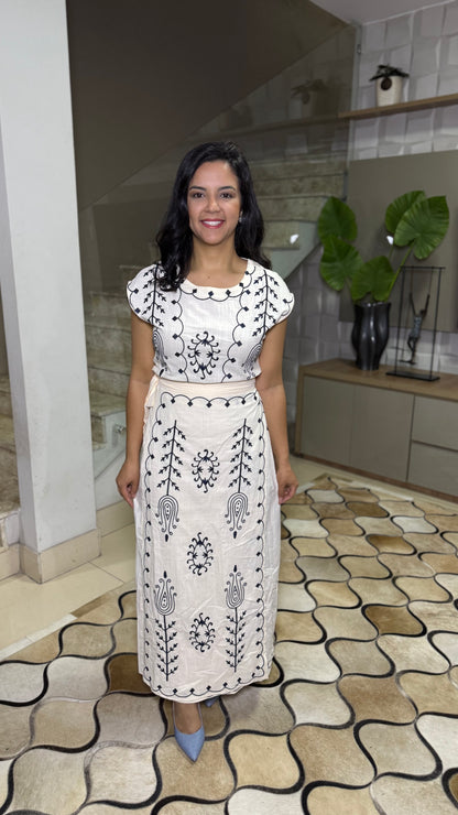 CONJUNTO JASMINE LINHO BORDADO