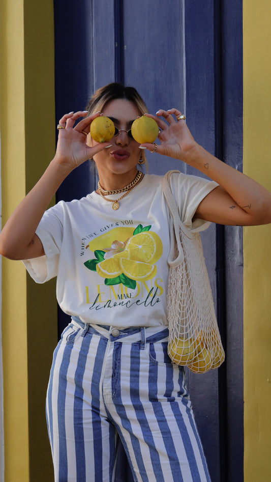 Camiseta LEMONS Off Algodão