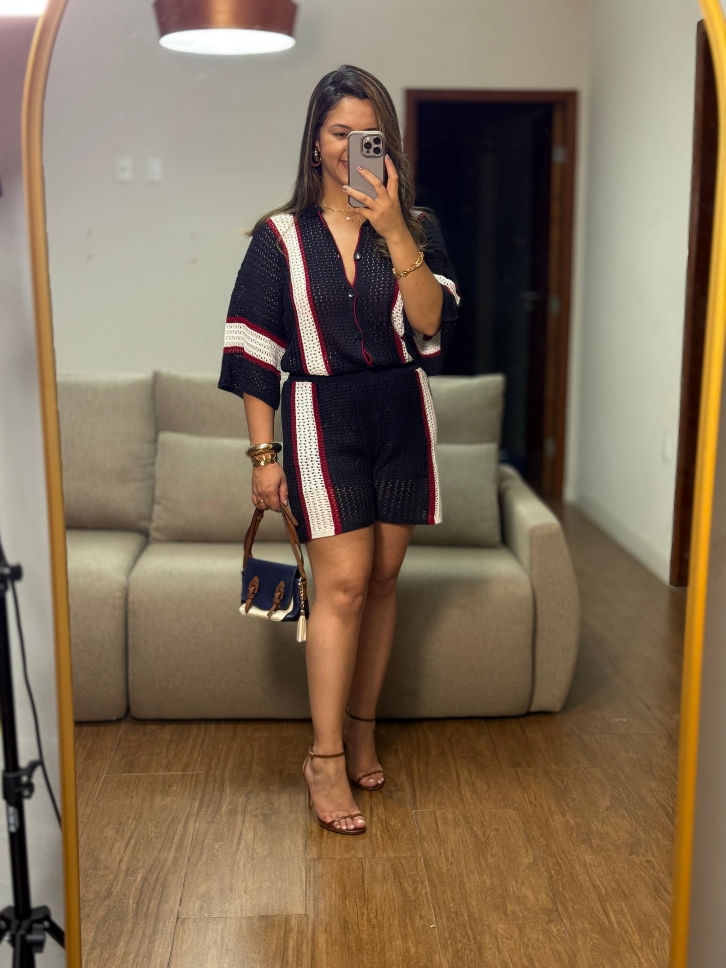 CONJUNTO MIKA MARINHO EM TRICÔ