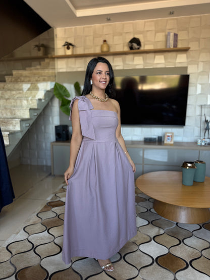 VESTIDO LAÇO LILÁS