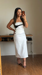VESTIDO MIDI BICOLOR CATARINA