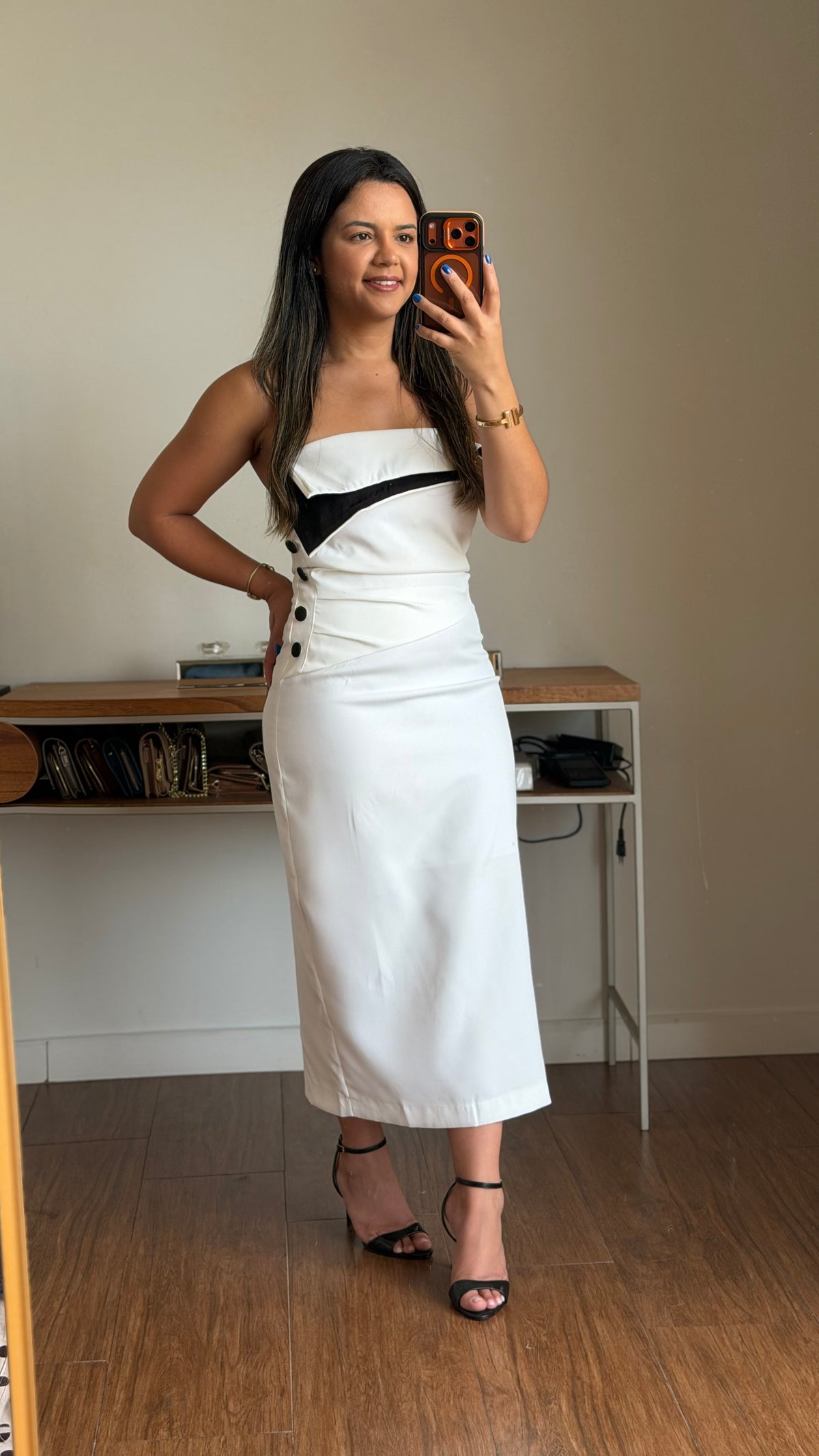 VESTIDO MIDI BICOLOR CATARINA