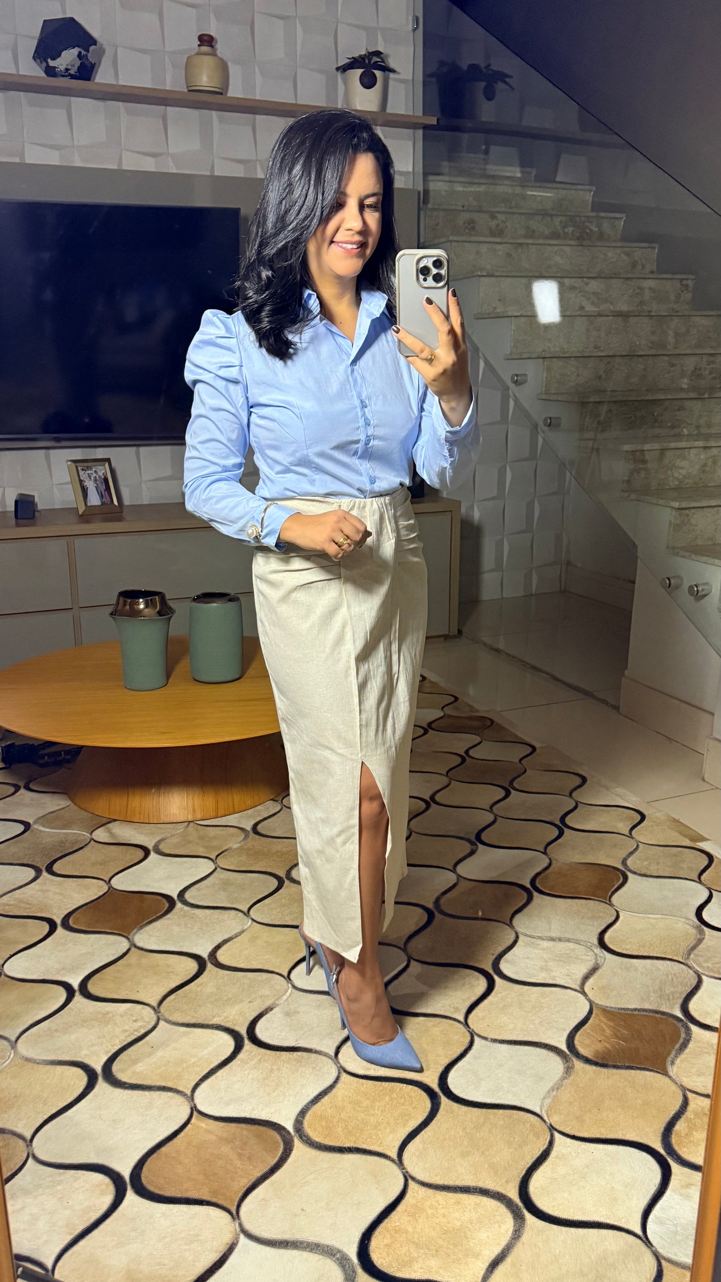 CAMISA SOCIAL MANGA BUFANTE