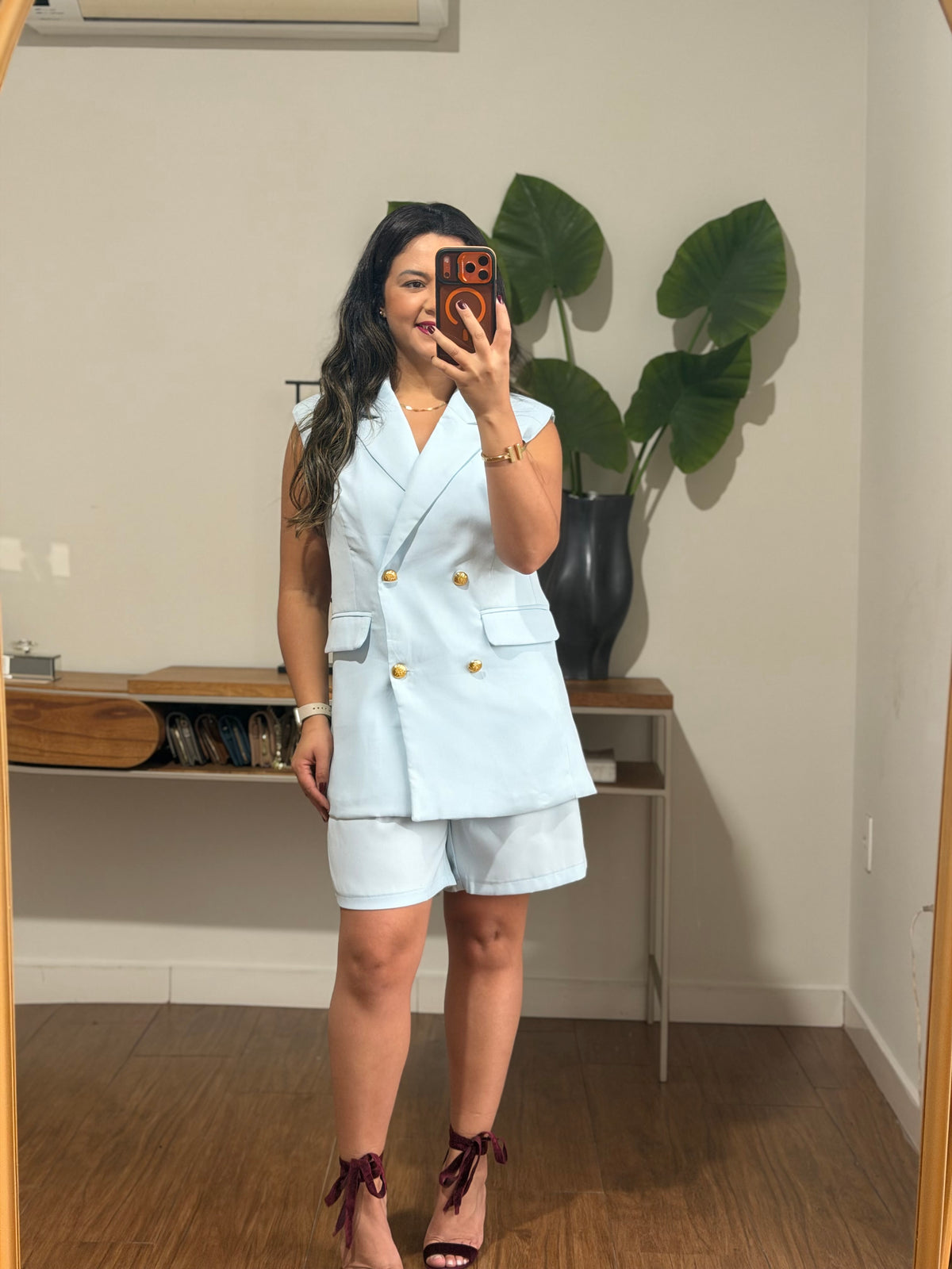 CONJUNTO LUZ | COLETE OVER + SHORT