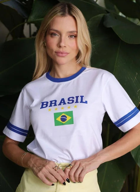 T-SHIRT BRASIL BICOLOR