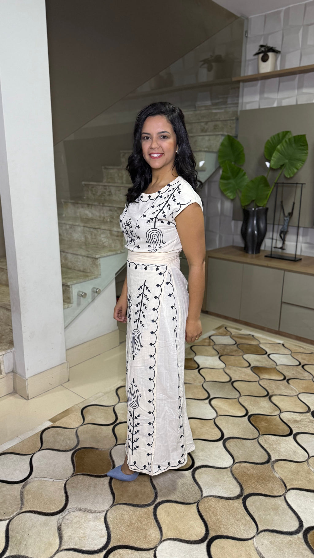 CONJUNTO JASMINE LINHO BORDADO