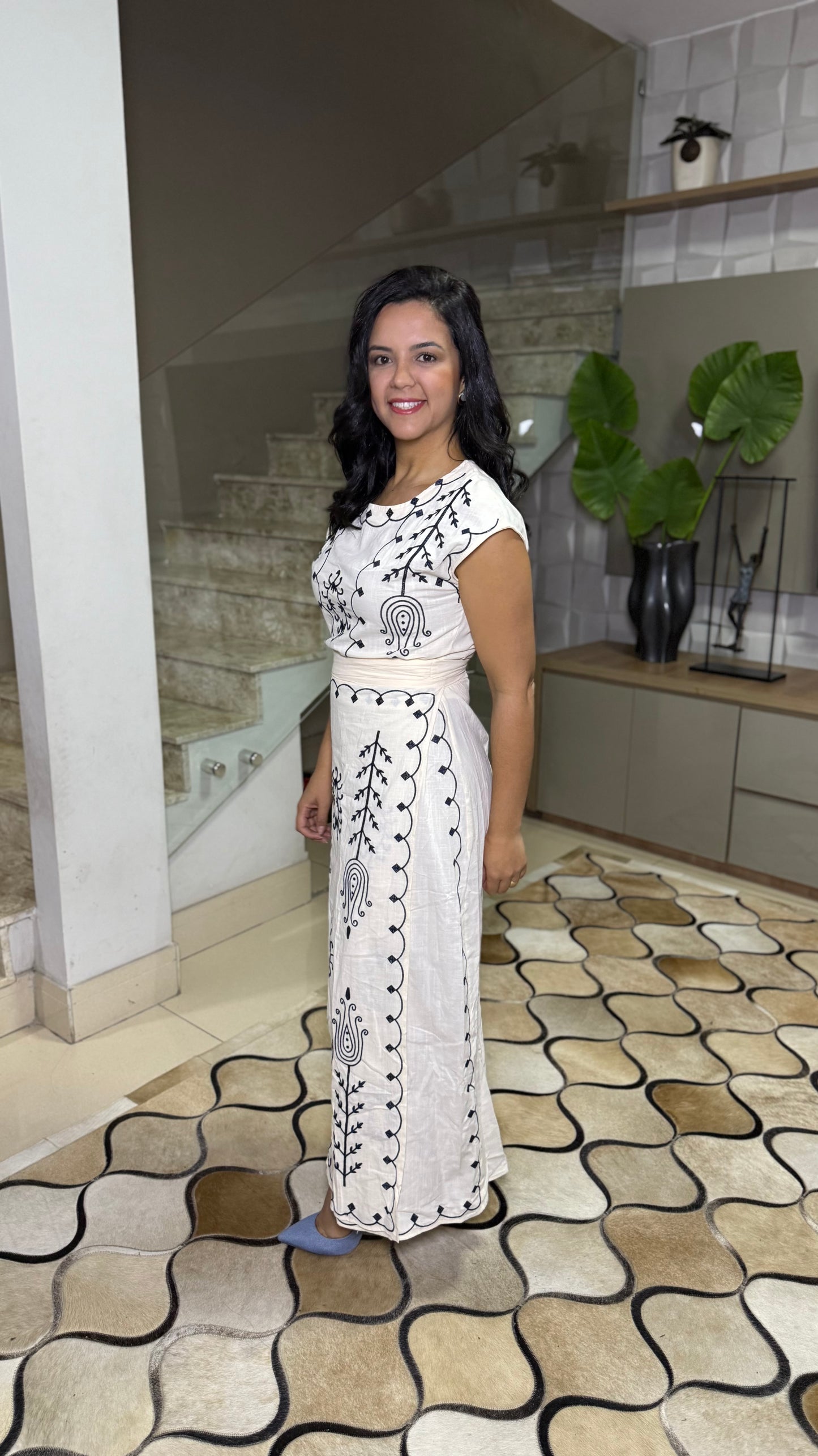 CONJUNTO JASMINE LINHO BORDADO