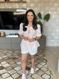 BATA LISTRADA COM TIRAS LARGAS