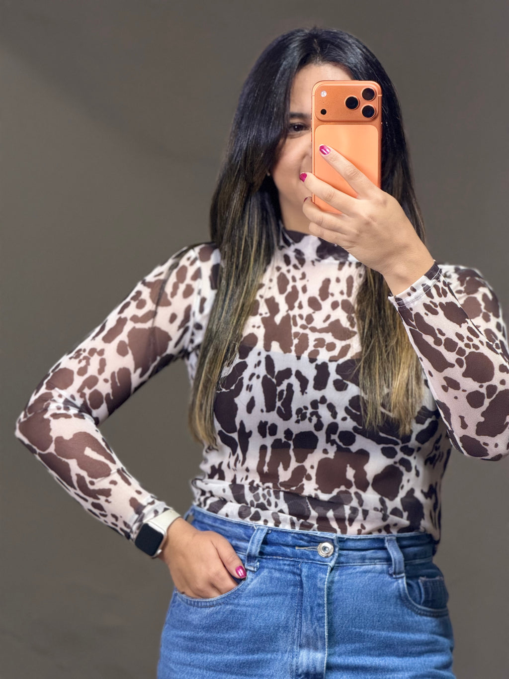 BLUSA TULE MANGA COMPRIDA