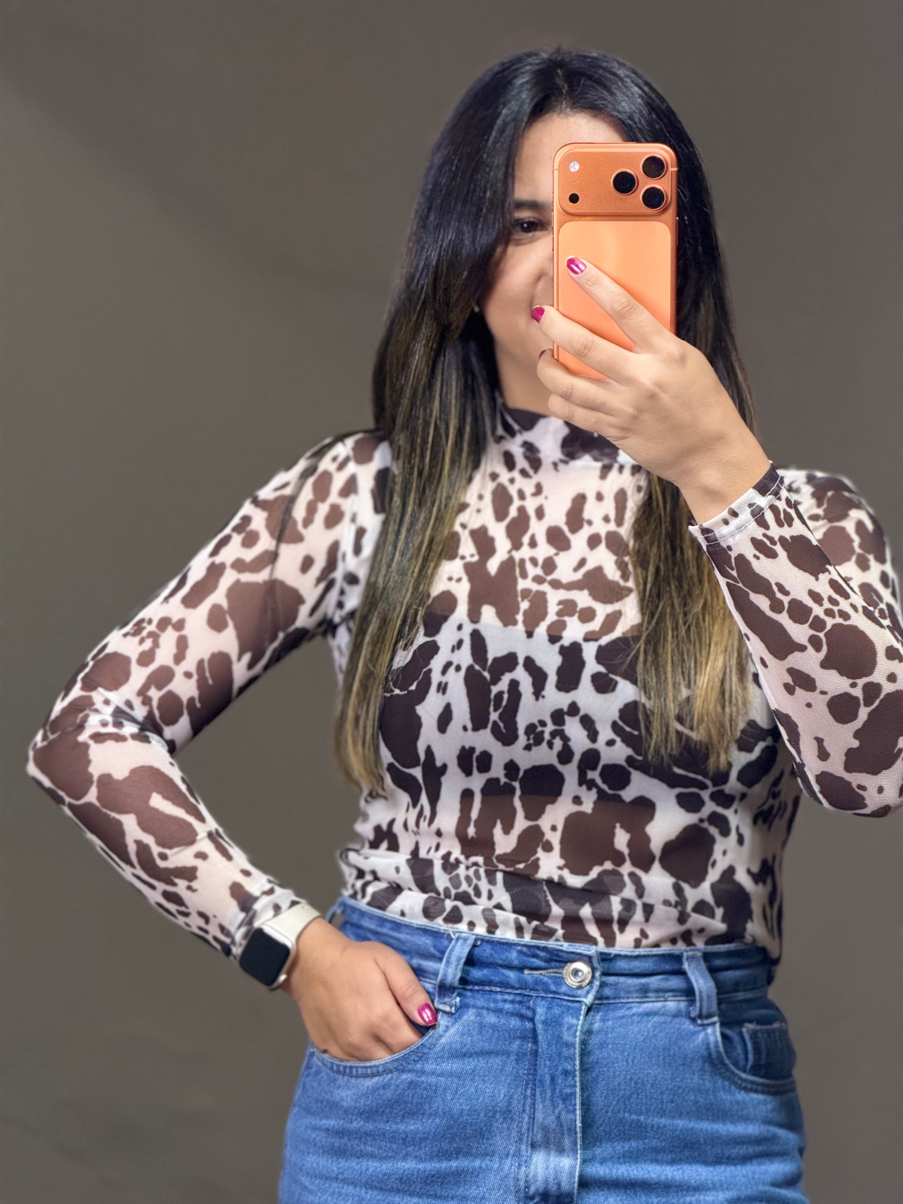BLUSA TULE MANGA COMPRIDA