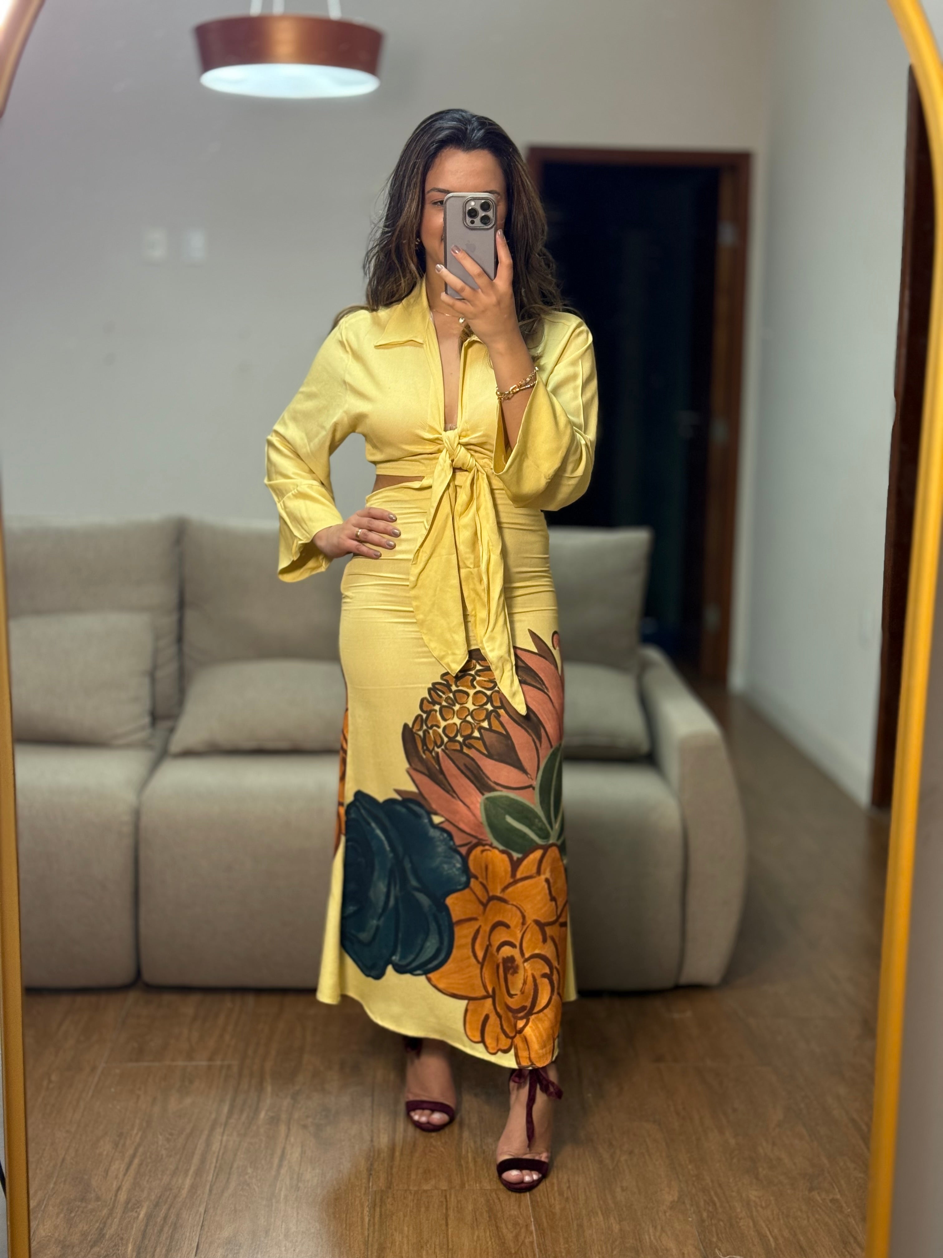 VESTIDO GLAUCIA AMARELO