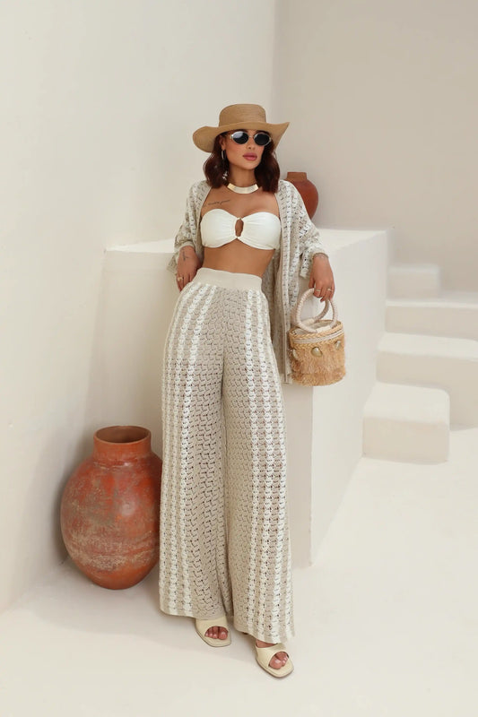 Conjunto Taiara em Tricô Vazado