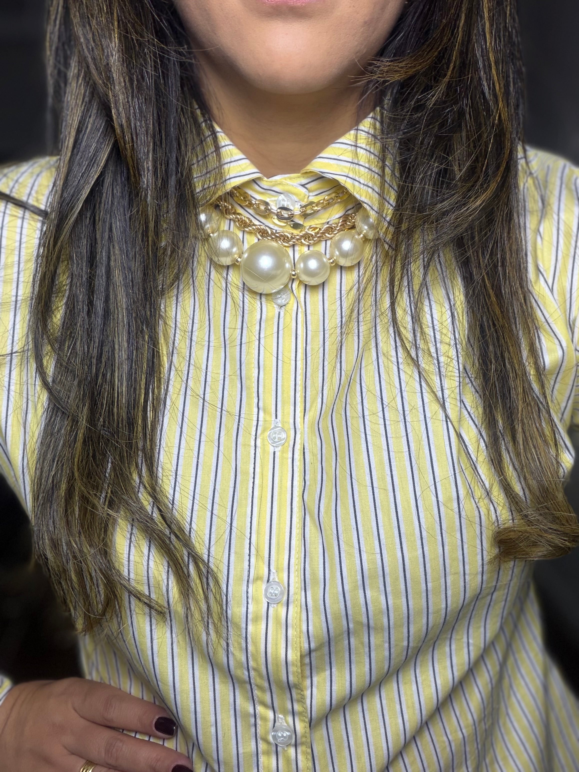 CONJUNTO LAYNARA AMARELO LISTRADO