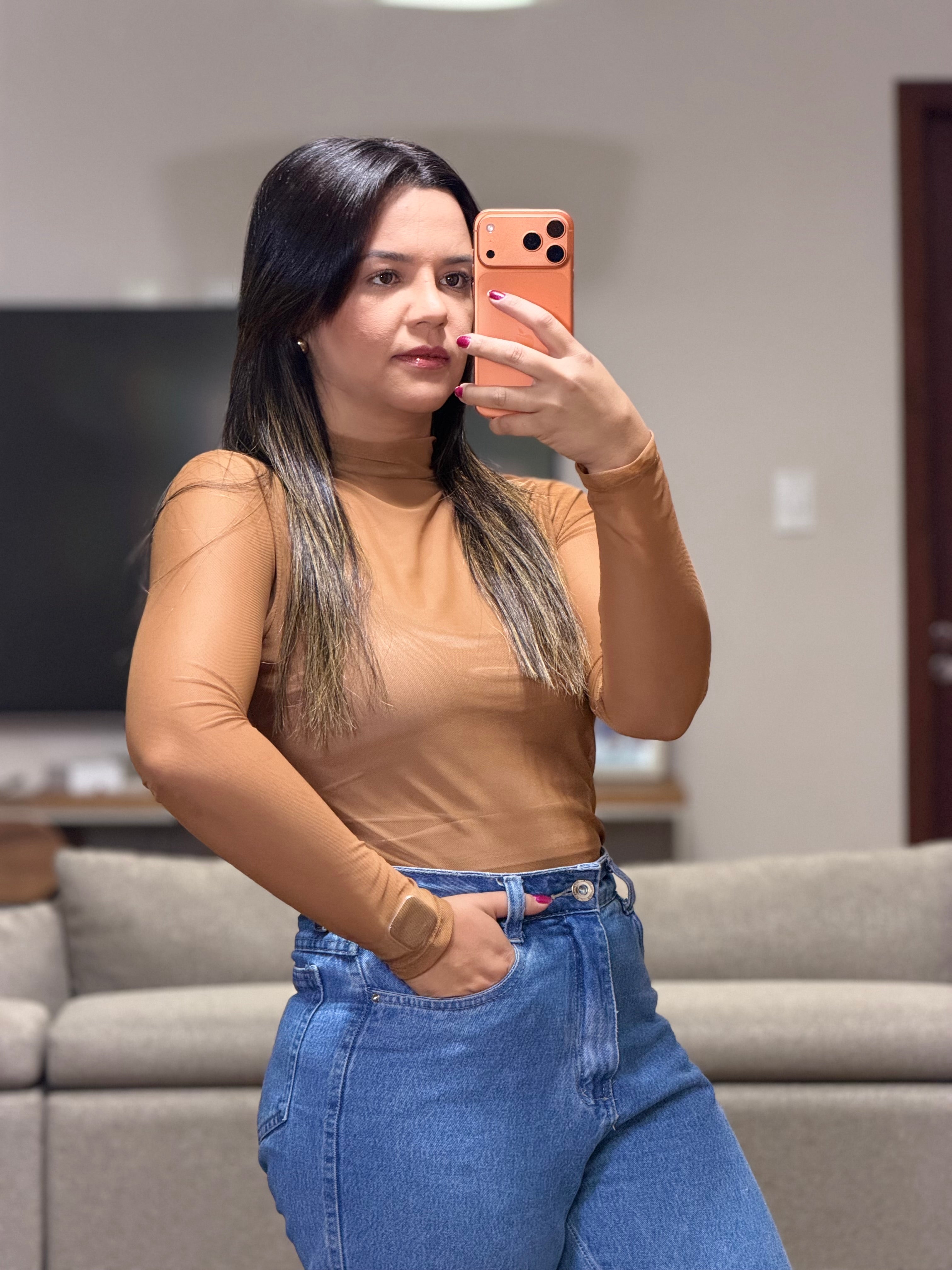BLUSA TULE MANGA COMPRIDA