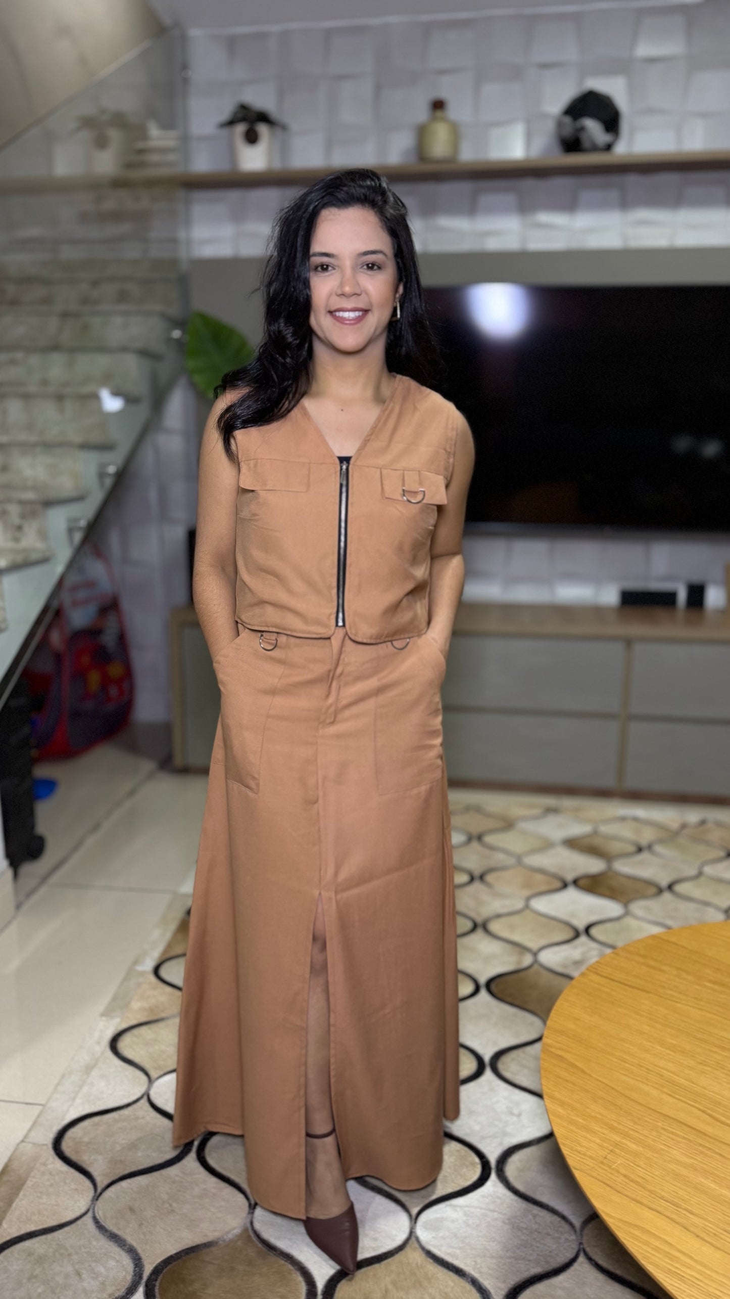 CONJUNTO KELLEN CAPUCCINO