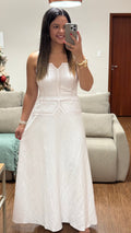 VESTIDO SERENA MIDI COM CORPETE
