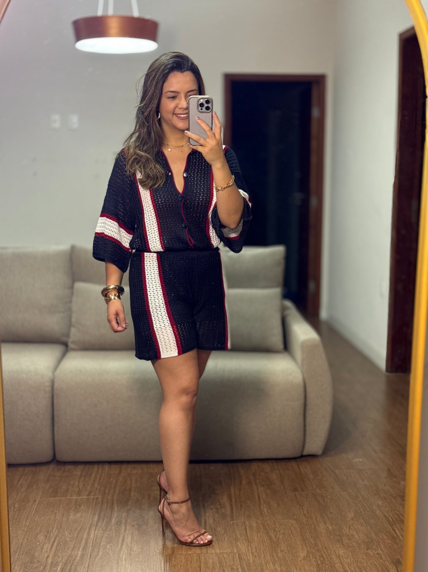 CONJUNTO MIKA MARINHO EM TRICÔ