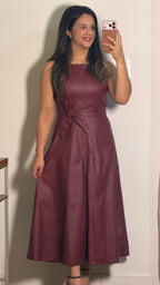 VESTIDO MIDI GRISELA | COURO SOFT