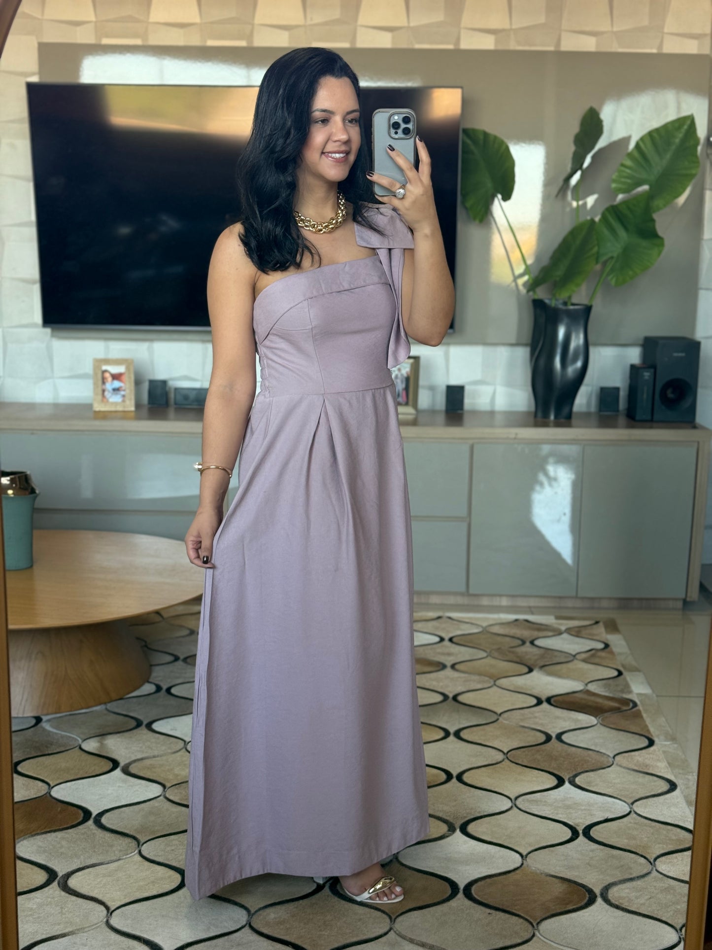 VESTIDO LAÇO LILÁS