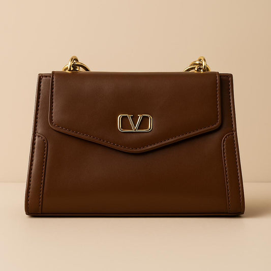 BOLSA LIORA MARROM AVERMELHADO