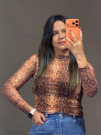BLUSA TULE MANGA COMPRIDA