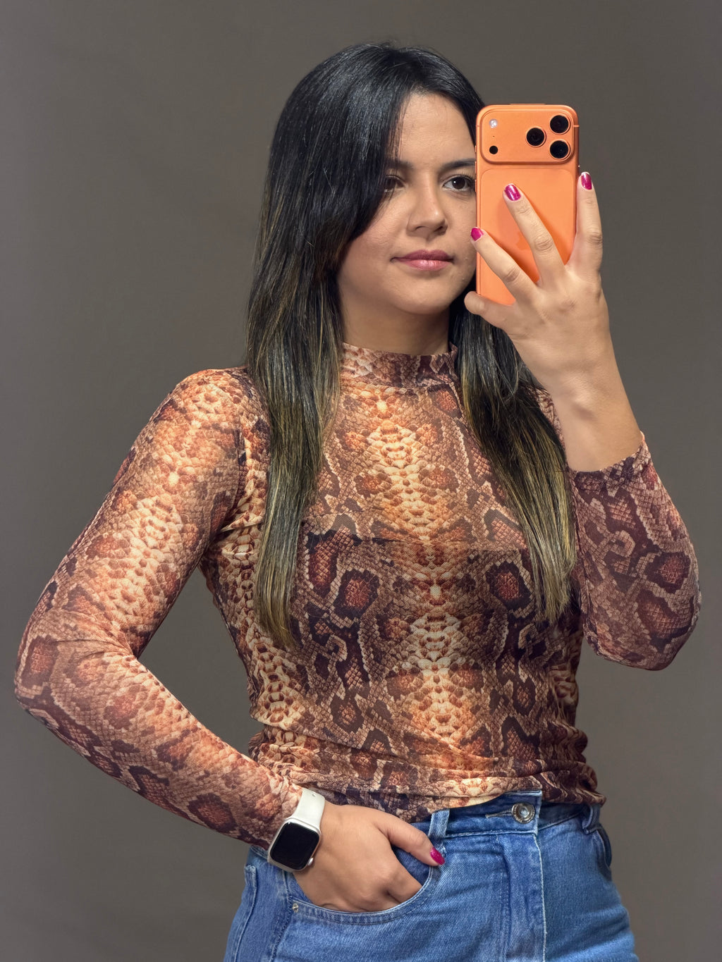 BLUSA TULE MANGA COMPRIDA