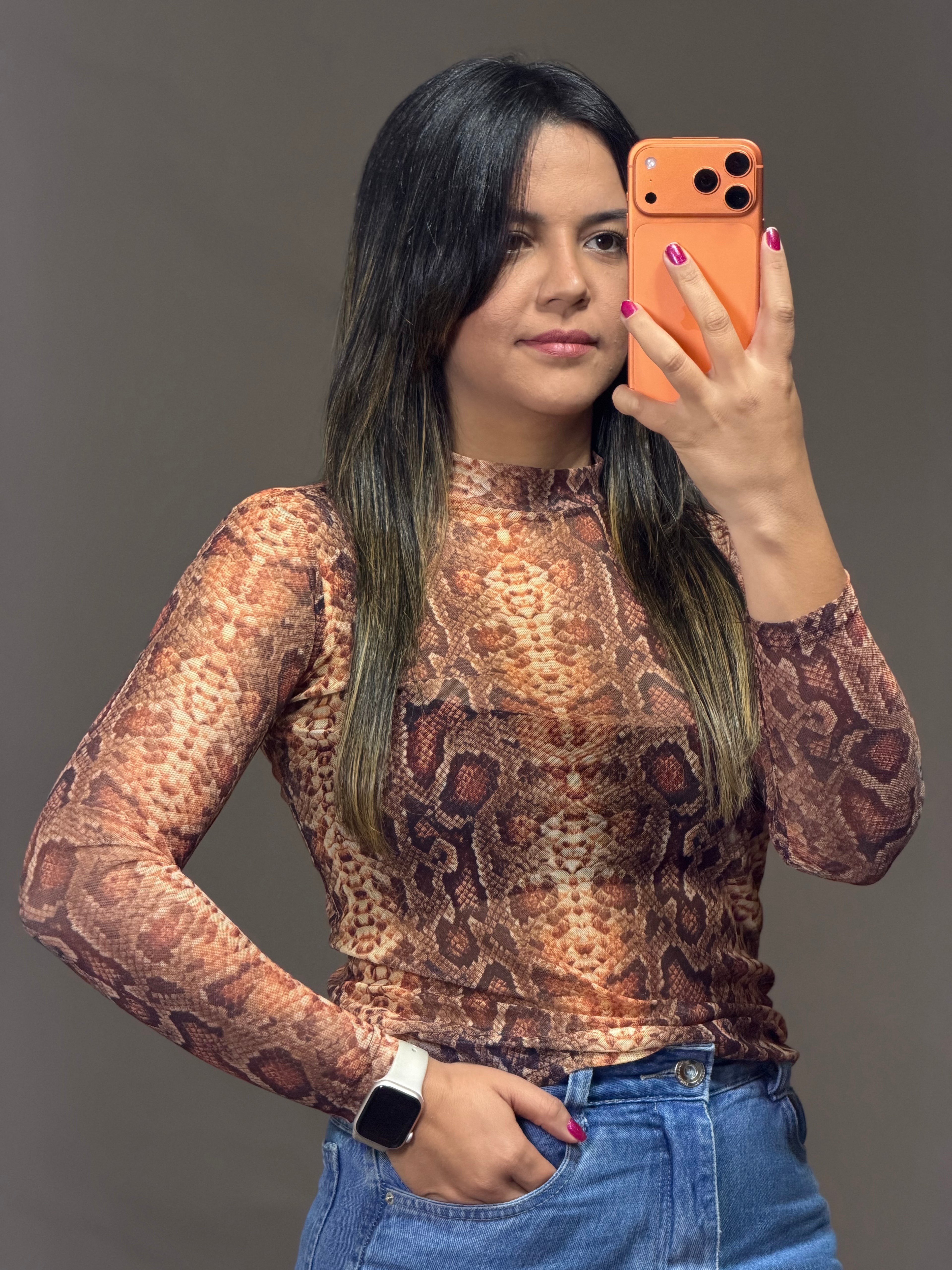 BLUSA TULE MANGA COMPRIDA