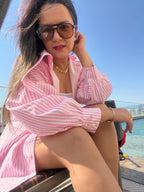 CAMISA POSITANO LISTRAS ROSA