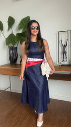 VESTIDO MIDI GRISELA | COURO SOFT