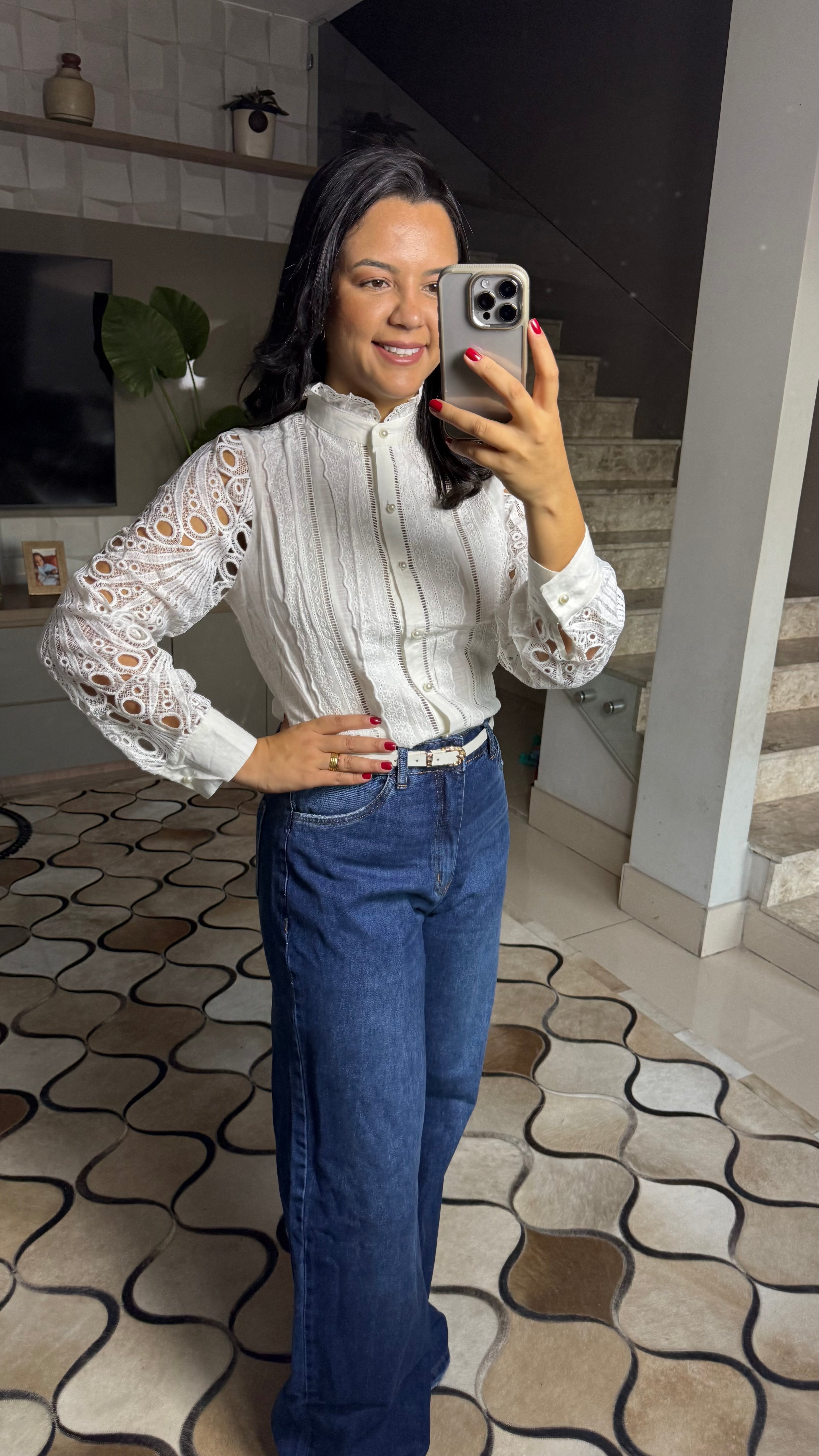 CAMISA QUEEN COM GUIPIR